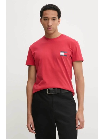 tommy jeans ανδρικό t-shirt με λογότυπο regular fit 