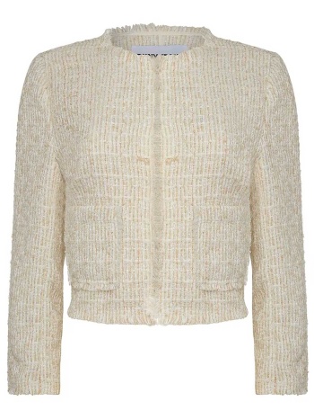 dkny γυναικείο cropped jacket - dj4j6078 κρέμ σε προσφορά