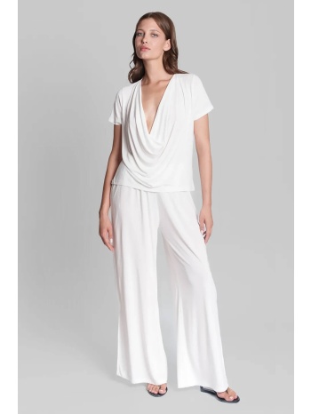 collectiva noir γυναικεία παντελόνα μονόχρωμη relaxed fit