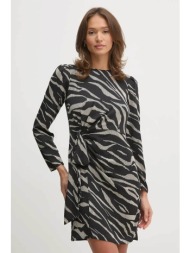 dkny γυναικείο mini φόρεμα μονόχρωμο με animal print - dd4j6d35 ασπρόμαυρο