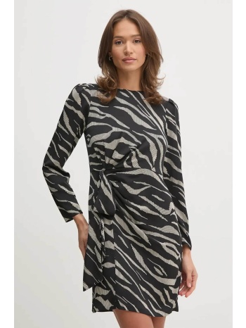 dkny γυναικείο mini φόρεμα μονόχρωμο με animal print 
