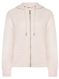 dkny γυναικεία ζακέτα μονόχρωμη με κουκούλα - dp4j9312 κρέμ