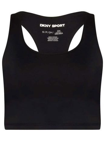 dkny γυναικείο αμάνικο τοπ με λογότυπο - dp5t9610 μαύρο