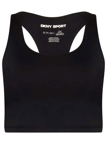 dkny γυναικείο αμάνικο τοπ με λογότυπο - dp5t9610 μαύρο