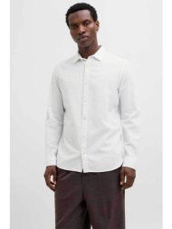 jack & jones ανδρικό πουκάμισο με ριγέ σχέδιο relaxed fit - 12269315 λευκό