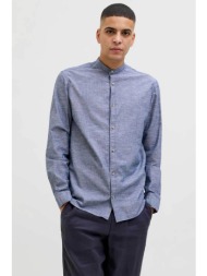 jack & jones ανδρικό πουκάμισο με μικροσχέδιο comfort fit - 12269319 μπλε ανοιχτό