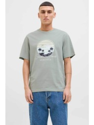 jack & jones ανδρικό t-shirt με λογότυπο - 12269418 βεραμάν