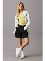 calvin klein jeans γυναικεία βερμούδα denim με ξέφτια - j20j225190 μαύρο