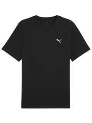puma ανδρικό t-shirt με logo print regular fit `ess small logo` - 682538 μαύρο