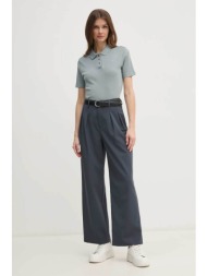 calvin klein jeans γυναικείο ψηλόμεσο παντελόνι wide leg - j20j224849 γκρι