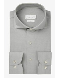 profuomo ανδρικό πουκάμισο μονόχρωμο `japanese knitted` slim fit - ppwh10002f πράσινο ανοιχτό
