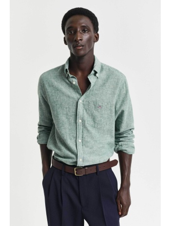 gant ανδρικό πουκάμισο button down από λινάρι και βαμβάκι