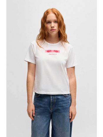 hugo boss γυναικείο t-shirt με graphic print regular fit σε προσφορά