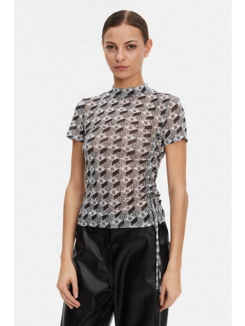 hugo boss γυναικείο t-shirt με all-over logo print regular σε προσφορά
