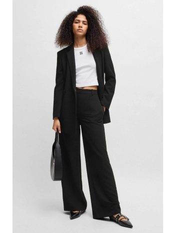 hugo boss γυναικείο παντελόνι μονόχρωμο regular fit