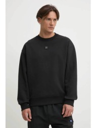 hugo boss ανδρική μακρυμάνικη μπλούζα με logo patch regular fit `dettil` - 50533689 μαύρο