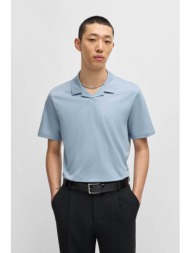 hugo boss ανδρική μπλούζα πόλο μονόχρωμη slim fit `dimerspolo` - 50542961 γαλάζιο