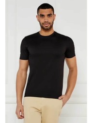 hugo boss ανδρικό t-shirt μονόχρωμο regular fit `dimerstee` - 50542969 μαύρο