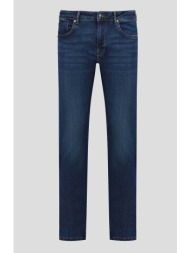 hackett ανδρικό τζιν παντελόνι πεντάτσεπο straight tapered fit - hm212708r μπλε σκούρο