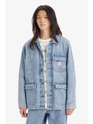 levi`s® ανδρικό denim jacket με τσέπες και logo patch relaxed fit - a07440003 denim blue ανοιχτό