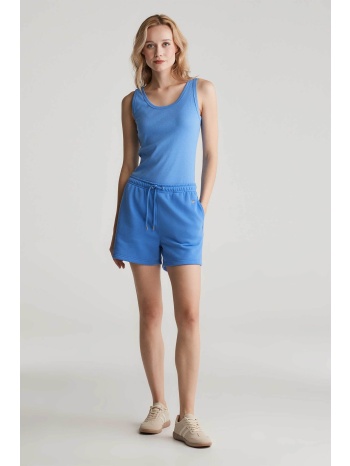 gant γυναικείο σορτς μονόχρωμο με ελαστική μέση και