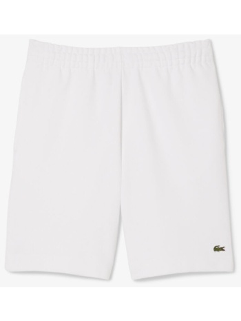 lacoste ανδρική βερμούδα fleece με ελαστική μέση και