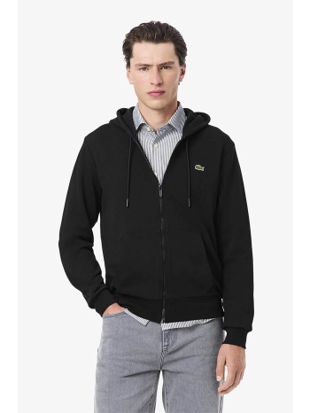 lacoste ανδρική ζακέτα φούτερ με κουκούλα και κεντημένο