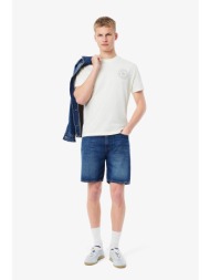 lacoste ανδρική denim βερμούδα πεντάτσεπη straight fit - fh9932-00 μπλε