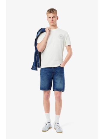 lacoste ανδρική denim βερμούδα πεντάτσεπη straight fit 