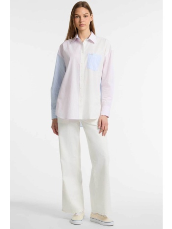 guess γυναικείο πουκάμισο ριγέ - w5rh94wgz11 ροζ