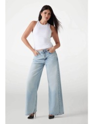 guess γυναικείο τζιν παντελόνι wide leg `bellflower` - w5ra82d5bo0 denim blue ανοιχτό