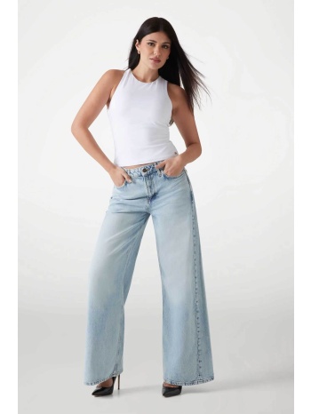 guess γυναικείο τζιν παντελόνι wide leg `bellflower` 