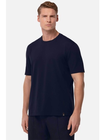 boggi milano ανδρικό t-shirt πικέ μονόχρωμο regular fit 