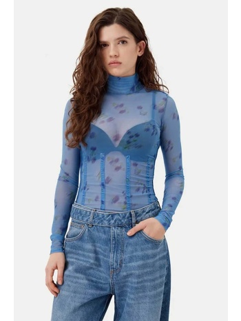 hugo boss γυναικείο τοπ ημιδιάφανο με all-over print