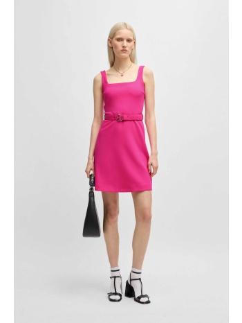 hugo boss γυναικείο mini φόρεμα με ασορτί ζώνη στη μέση