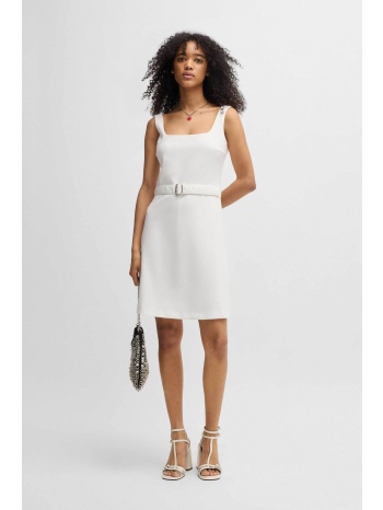 hugo boss γυναικείο mini φόρεμα με ασορτί ζώνη στη μέση