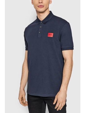 hugo boss ανδρική μπλούζα πόλο μονόχρωμη με λογότυπο