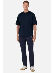 boggi milano ανδρικό παντελόνι μονόχρωμο regular fit - bo25p057501 μπλε σκούρο
