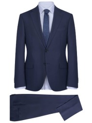 prince oliver ανδρικό κοστούμι μoνόχρωμο modern fit - 12989070 μπλε σκούρο