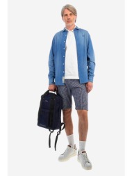 la martina ανδρική βερμούδα με ριγέ σχέδιο και κεντημένο λογότυπο regular fit - mab005-cv049 μπλε σκ