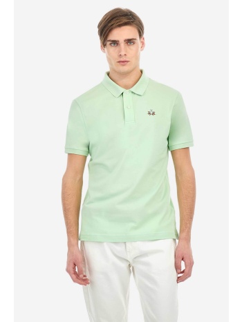 la martina ανδρική μπλούζα πόλο πικέ κοντομάνικη με