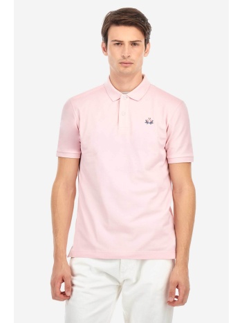 la martina ανδρική μπλούζα πόλο πικέ κοντομάνικη με