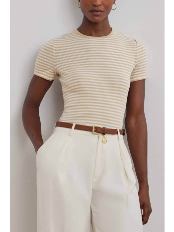 lauren ralph lauren γυναικεία μπλούζα ριγέ με κοντό μανίκι