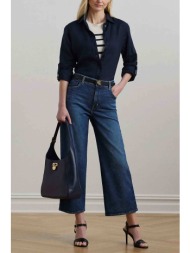 lauren ralph lauren γυναικείο τζιν παντελόνι ψηλόμεσο cropped - 200973246001 denim blue