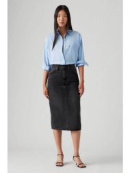 levi`s® γυναικεία midi φούστα denim ψηλόμεση πεντάτσεπη slim fit - 001vh0004 μαύρο