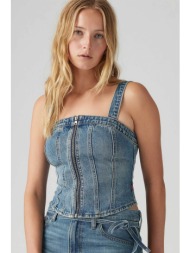 levi`s® γυναικείο αμάνικο denim τοπ slim fit `sculpted bustier` - 001w40002 denim blue