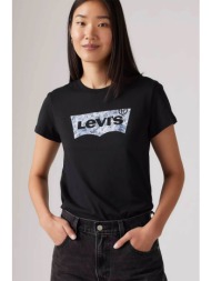 levi`s® γυναικείο t-shirt με graphic logo print standard fit `the perfect tee` - 173692930 μαύρο