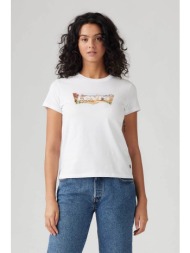 levi`s® γυναικείο t-shirt με graphic logo print standard fit `the perfect tee` - 173693007 λευκό