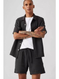 levi`s® ανδρικό πουκάμισο μονόχρωμο standard fit - a84570014 μαύρο