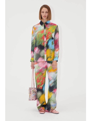 stine goya γυναικείο παντελόνι με floral print `liquid